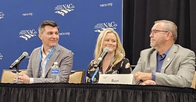 Panelist discuss the importance of partnership and rural broadband connectivity during the Rural Action Caucus at the National Association of Counties Annual Conference.