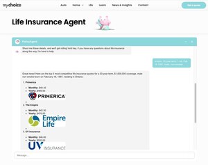 MyChoice Releases First Publicly Available AI with Real-Time Life Insurance Quotes