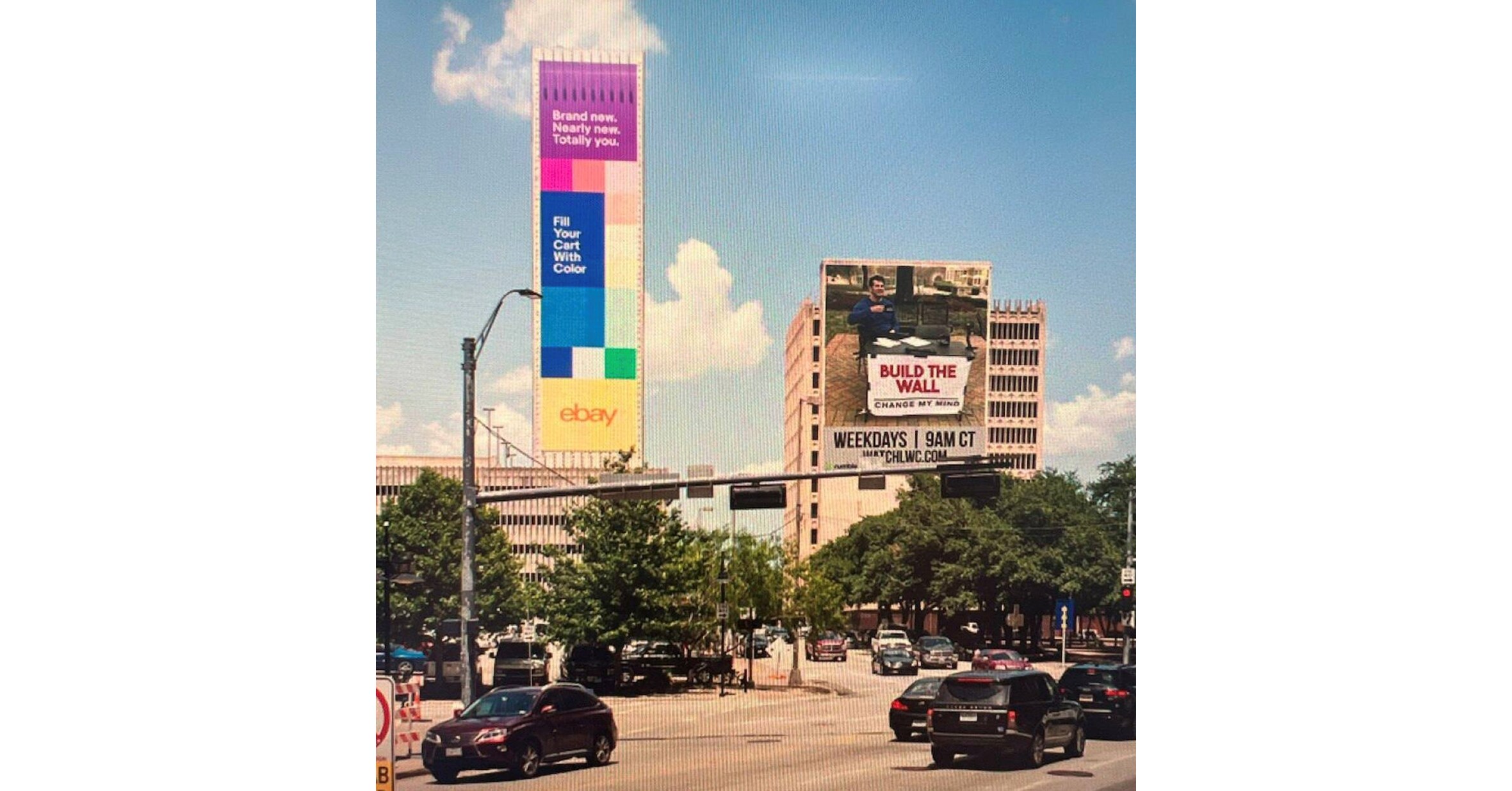 #1 Conservative Daily Show Host Steven Crowder Launches Six-Figure Ad Spend in Dallas with MASSIVE Build the Wall: Change My Mind Wallscape