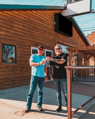Left to right: Business Partner Mike Sisk and Richard Rawlings in front of what will be transformed into Gas Monkey Sturgis.
