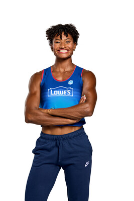 Anna Cockrell has been named the first female athlete to the Lowe's Home Team.