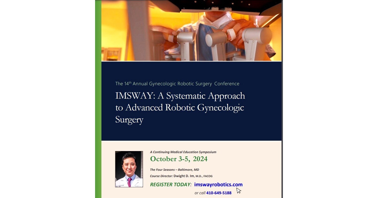 Mercy Medical Center's Dr. Dwight Im Leads 14th Annual Gynecologic