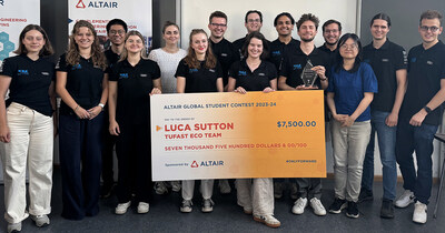 Altair is thrilled to announce Luca Sutton, a member of the TUfast Eco Team, as the grand prize winner of the 2023-2024 Altair Global Student Contest. Sutton earned the contest’s $7,500 grand prize by using Altair® Inspire™ to slash his team’s Shell Eco-marathon vehicle suspension weight by 41%.