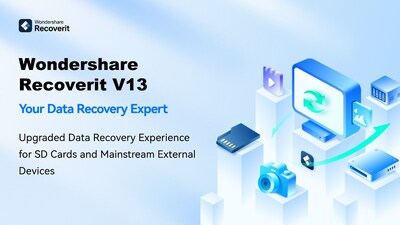 Wondershare Recoverit V13 Elevates Data Recovery Success Rate for External Storage Devices and SD Cards