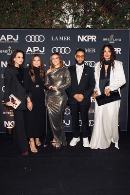 The 2023 Artists for Peace and Justice award recipients, Nelly Furtado and Director X pictured with Katherine Daniels and APJ co-chairs Natasha Koifman and Suzanne Boyd. (CNW Group/Artists for Peace and Justice (APJ))