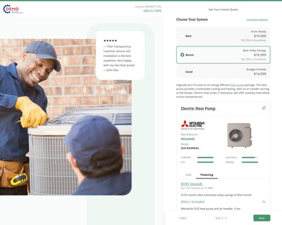 Seattle-based EDEN launches new Instant Quote solution that integrates with HVAC contractor websites to provide homeowners with an interactive online sales experience.