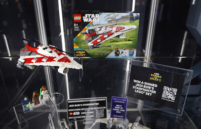 The LEGO Group unveils new LEGO® Star Wars Jedi Bob’s Starfighter™ set at San Diego Comic-Con on Wednesday, July 24, 2024 at the San Diego Convention Center. This marks the first official appearance of Jedi Bob in a LEGO set. (AP Photo/Christy Radecic)