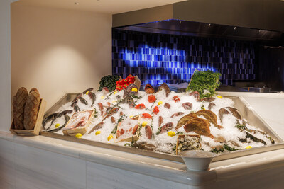 The fish market showcases over 15 varieties of fish flown from Greece and the Mediterranean daily. (PRNewsfoto/Marina Bay Sands) The fish market showcases over 15 varieties of fish flown from Greece and the Mediterranean daily. (PRNewsfoto/Marina Bay Sands)