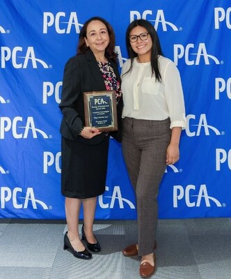 The Portland Cement Association (PCA) recognized Titan America LLC at the 2024 Cement Fly-In in Washington, DC. The Pennsuco Plant in Medley, FL was represented by Andrea Tito and Cynthia Roberts. (PRNewsfoto/Titan America LLC)