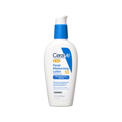 CeraVe NEW AM Facial Moisturizing Lotion SPF 50