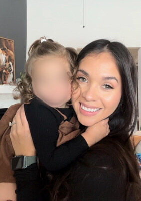 North Texas mother Jocelyn Carter (right) is suing Bright Horizons at Legacy, claiming her 20-month-old daughter (left) was poisoned by drugs in a vape pen on her first day attending the daycare center in January 2024.