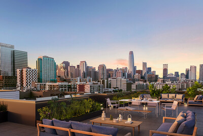 RENOU roof deck overlooking the San Francisco skyline