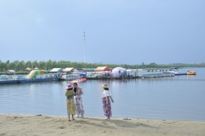 A foto mostra o parque de zonas úmidas do estuário do Rio Hulan na cidade de Harbin, província de Heilongjiang, no nordeste da China. (Xinhua/Zhu Yue) (PRNewsfoto/Xinhua Silk Road)