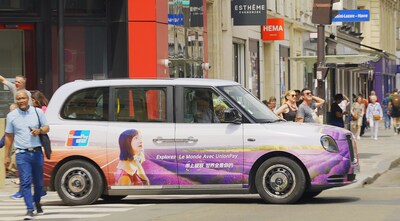 Un taxi à Paris (PRNewsfoto/UnionPay International)