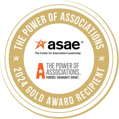 ASAE The Power of Associations 2024 Gold Award Recipient Badge