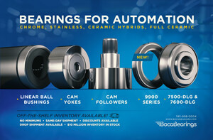 Boca Bearings Expands Off-the-Shelf Inventory of Automation Bearings