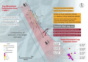 Collective Mining's Geological Model and Drilling Outlines a Multi-Million Ounce Potential Target at Trap with Intercepts Including 40.85 Metres at 3.76 g/t AuEq Within 174.45 Metres at 1.19 AuEq