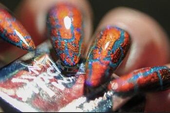 SuperChic My Bloody Valentine Multichrome Holographic Crackle Nail Polish