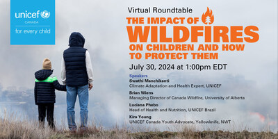 As climate change drives an increase in wildfires, children are at greater risk. (CNW Group/UNICEF Canada)