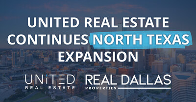 The merger expands United Real Estate's North Texas presence to over 800 real estate agents in North Texas and over 1,800 agents statewide