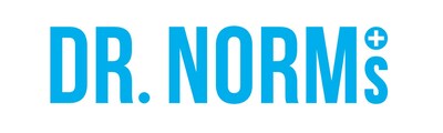 The Dr. Norm's text logo appears in light blue and in all capital letters with a plus sign where the apostrophe would go.