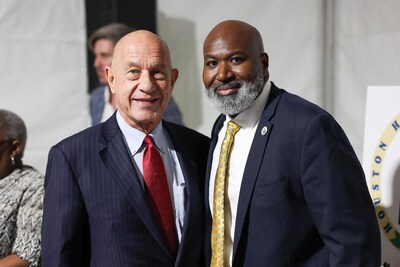 City of Houston Mayor John Whitmire and Houston Housing Authority President & CEO David A. Northern Sr. at the Choice Neighborhoods Implementation Grant award ceremony on July 26, celebrating a $50 million investment in the Third Ward-Cuney Homes revitalization project.