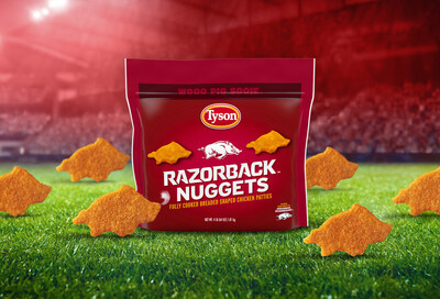 Tyson® Razorback™ Nuggets available in the freezer aisle of select Walmart stores in early August and select Sam’s Club locations in September.