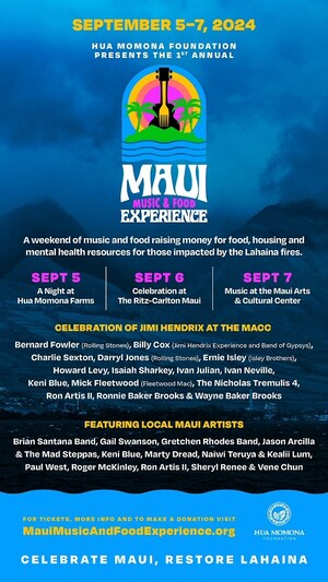 Maui Music &amp; Food Experience Announces a Star-Studded Musical Lineup Featuring Special Guest Mick Fleetwood