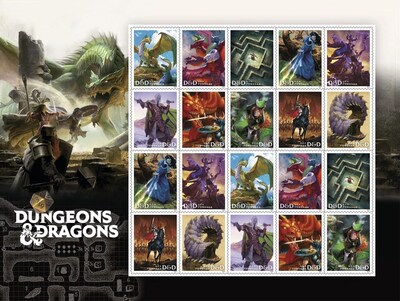 Roll for Purchase: DUNGEONS & DRAGONS Stamps Released Today