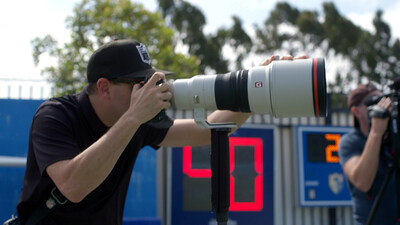 Sony Imaging technology being used on the sideline