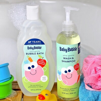 Introducing Baby Bubble by Mr. Bubble. The number one kid’s bath brand bubbles up the fun for even the littlest of bathers with their new line of bath products, specially formulated for baby’s delicate skin.