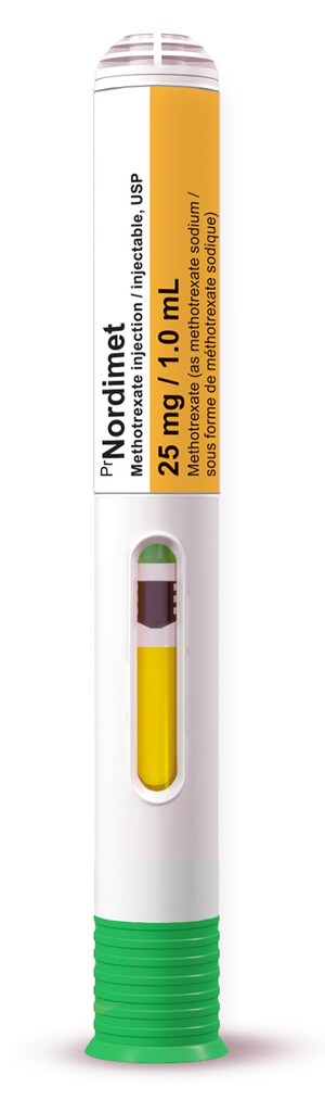 NORDIMET (methotrexate) Self-Injection Pen Now Available in Canada for Treatment of Rheumatoid Arthritis and Psoriasis/Psoriatic Arthritis