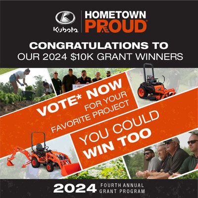 Fourth Annual Kubota Hometown Proud® Grant Program Awards 20 Grants, Helping More Hometowns Across the Country