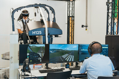A Loft Dynamics' FAA-qualified virtual reality simulator at Marshall University