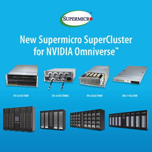 Supermicro lanceert Plug-and-Play SuperCluster voor NVIDIA Omniverse, waarmee ontwikkelaars kunnen profiteren van schaalbare prestaties, flexibiliteit en optimalisatie van bronnen