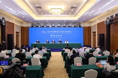 Photo taken on July 30 shows a press conference on the China International Big Data Industry Expo 2024 held in Beijing.