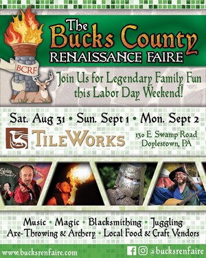Inaugural Bucks County Renaissance Faire Set for Labor Day Weekend at Historic TileWorks
