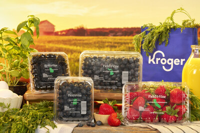 Field & Vine™ is a fresh produce line grown by U.S. farmers in California, Florida, Georgia, Michigan, New Jersey, North Carolina, Oregon and Washington. The brand currently includes blueberries, blackberries, raspberries and strawberries. Through local sourcing, Kroger decreases transit time delivering enhanced freshness and quality.