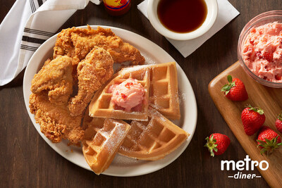 Fried Chicken & Waffles at Metro Diner