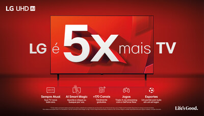 Campanha ?LG é 5x mais TV?. Crédito: Divulgação LG