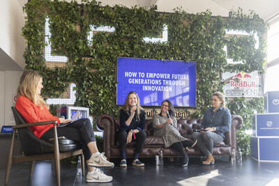 Carolina Rossi, Ceri McCall and Viktoria Solms seen during the Red Bull Basement Global Final in Istanbul, Turkey on March 24, 2022