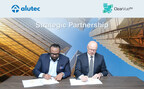 Alutec CEO, Mr. Suraj Thampi and ClearVue Technologies CEO, Martin Deil sign distribution agreement establishing strategic partnership for the Middle East region.