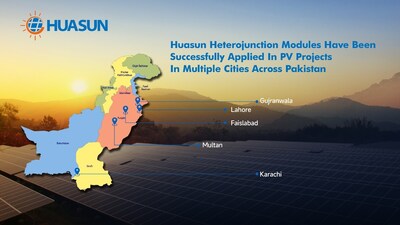 Huasun's HJT products have been successfully integrated into multiple solar projects across Pakistan.