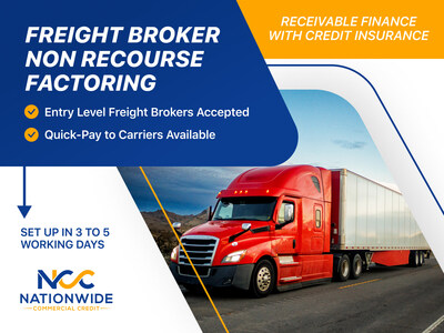 Nationwide Commercial Credit, Inc. (NCC) offers a specialized freight broker non-recourse factoring program designed to optimize cash flow and ensure timely payments to carriers.