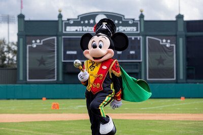 Winston-Salem State, North Carolina A&T State, Alcorn State and Delaware State marching bands had a friendly, but fierce competition, October 9, 2022, during HBCU Week Battle of the Bands at ESPN Wide World of Sports Complex at Walt Disney World Resort in Lake Buena Vista, Fla. The event included a high-energy performance by Drum Major Mickey Mouse, who dazzled the crowds with his signature moves. (Courtney Kiefer, photographer).