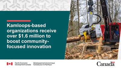 Kamloops-based organizations receive over $1.6 million to boost community-focused innovation (CNW Group/Pacific Economic Development Canada)