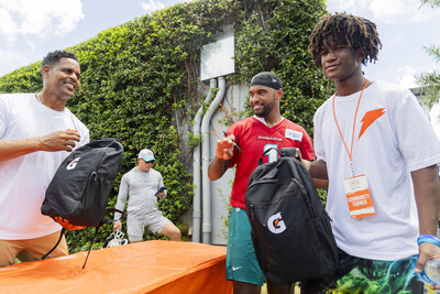 Miami Dolphins quarterback Tua Tagovailoa and alumni Twan Russell partner with Gatorade to help local students from Boys & Girls Clubs of Miami-Dade “Get Fit for School” with backpacks, school supplies and sports equipment on Thursday, August 1, 2024 in Miami, FL.