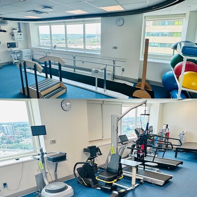 Gym inside new inpatient rehabilitation unit at Grady Memorial Hospital in Atlanta.
