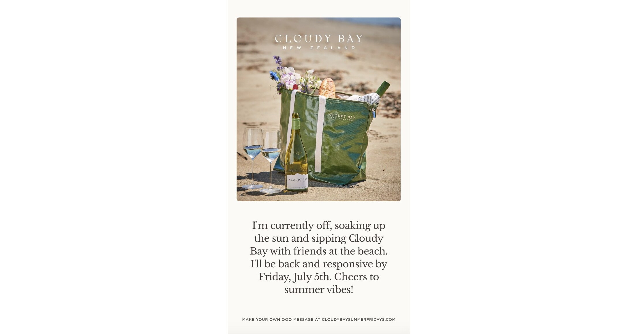 CLOUDY BAY WINES LAUNCHES “SUMMER FRIDAYS AI ASSISTANT”- A REVOLUTIONARY AI BOT THAT EMPOWERS CONSUMERS TO UNPLUG AND SAVOR SUMMER FRIDAYS