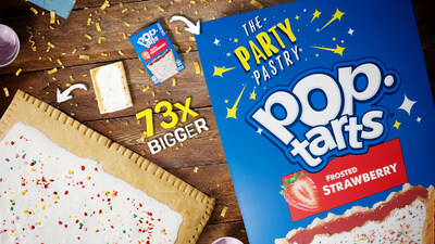 Pop-Tarts® launches the Party Pastry as its largest toaster pastry ever sold, the ultimate statement piece to make a good moment turn Crazy Good.